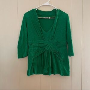 Anthro DELETTA green blouse